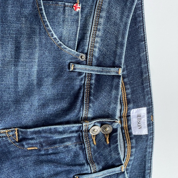 $205 Hudson 27 Collin Mid-Rise Skinny Jean Logo Signature Stitched - Picture 7 of 7